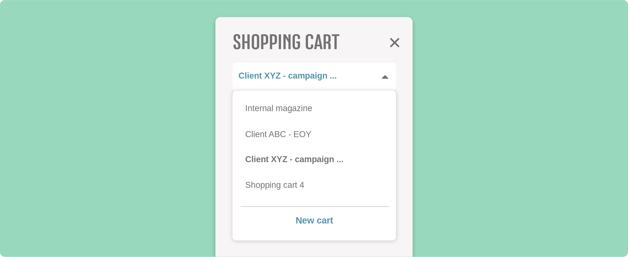 Shopping cart KB item