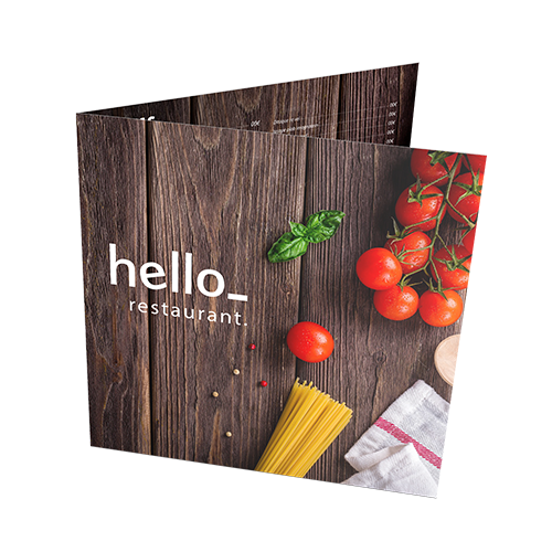 Cartes de menu un pli