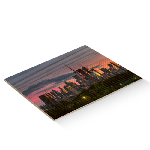 Cadeau photo sur plaque en bois