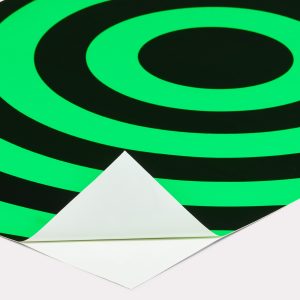 Exemple de autocollant fluorescent imprimé en qualité professionnelle