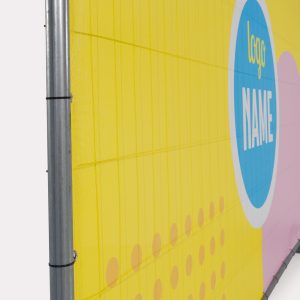 Exemple de bâche pour barrières de chantier imprimé en qualité professionnelle