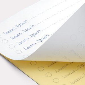 Exemple de bloc autocopiant imprimé en qualité professionnelle