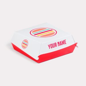 Exemple de boîte à hamburger imprimé en qualité professionnelle