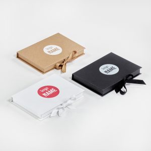 Exemple de boîte pour carte-cadeau imprimé en qualité professionnelle