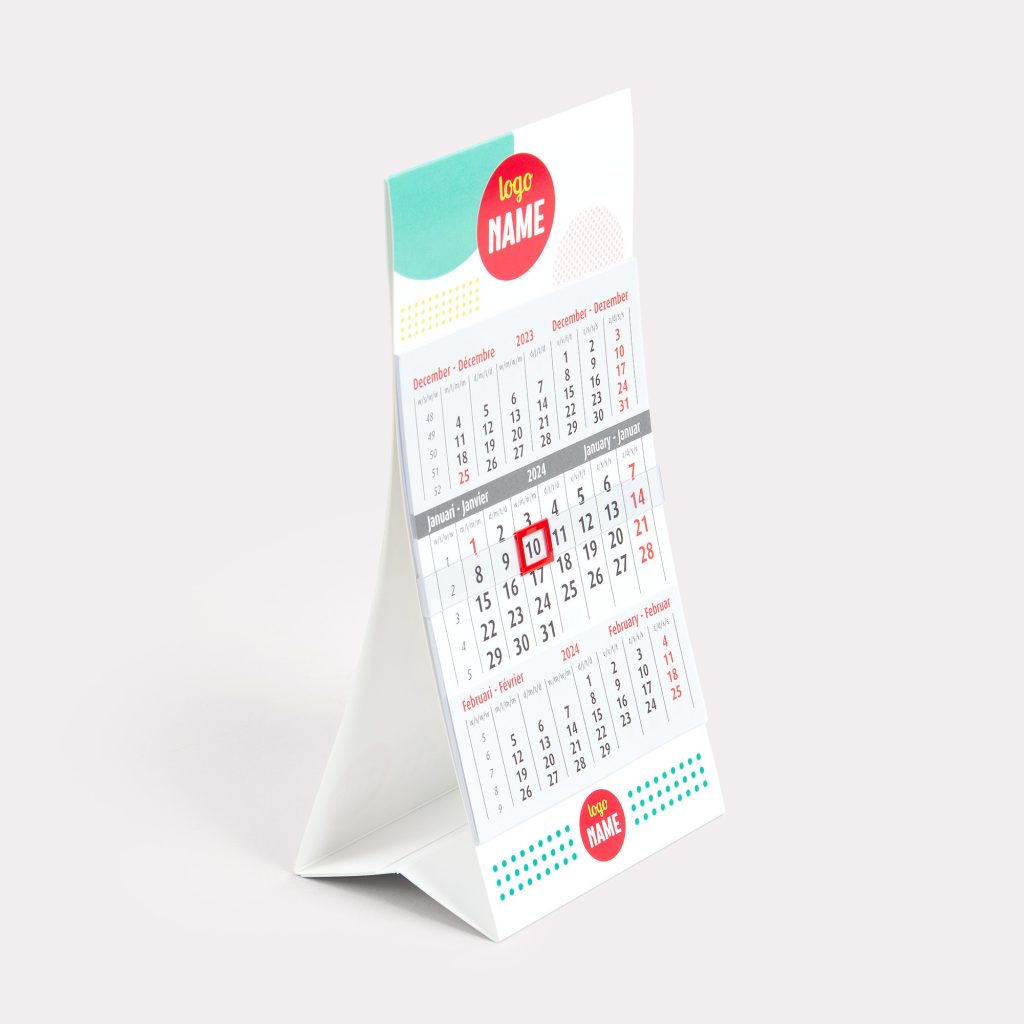 Impression de calendrier chevalet 2026 professionnelle par BDX Print