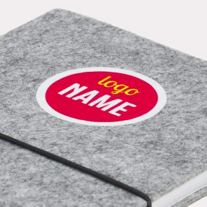 Exemple de carnet avec couverture en feutrine imprimé en qualité professionnelle