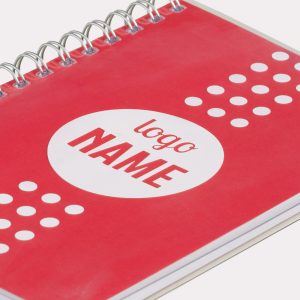 Exemple de carnet avec couverture en rpet imprimé en qualité professionnelle