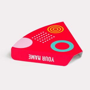 Exemple de carton pour part de pizza imprimé en qualité professionnelle