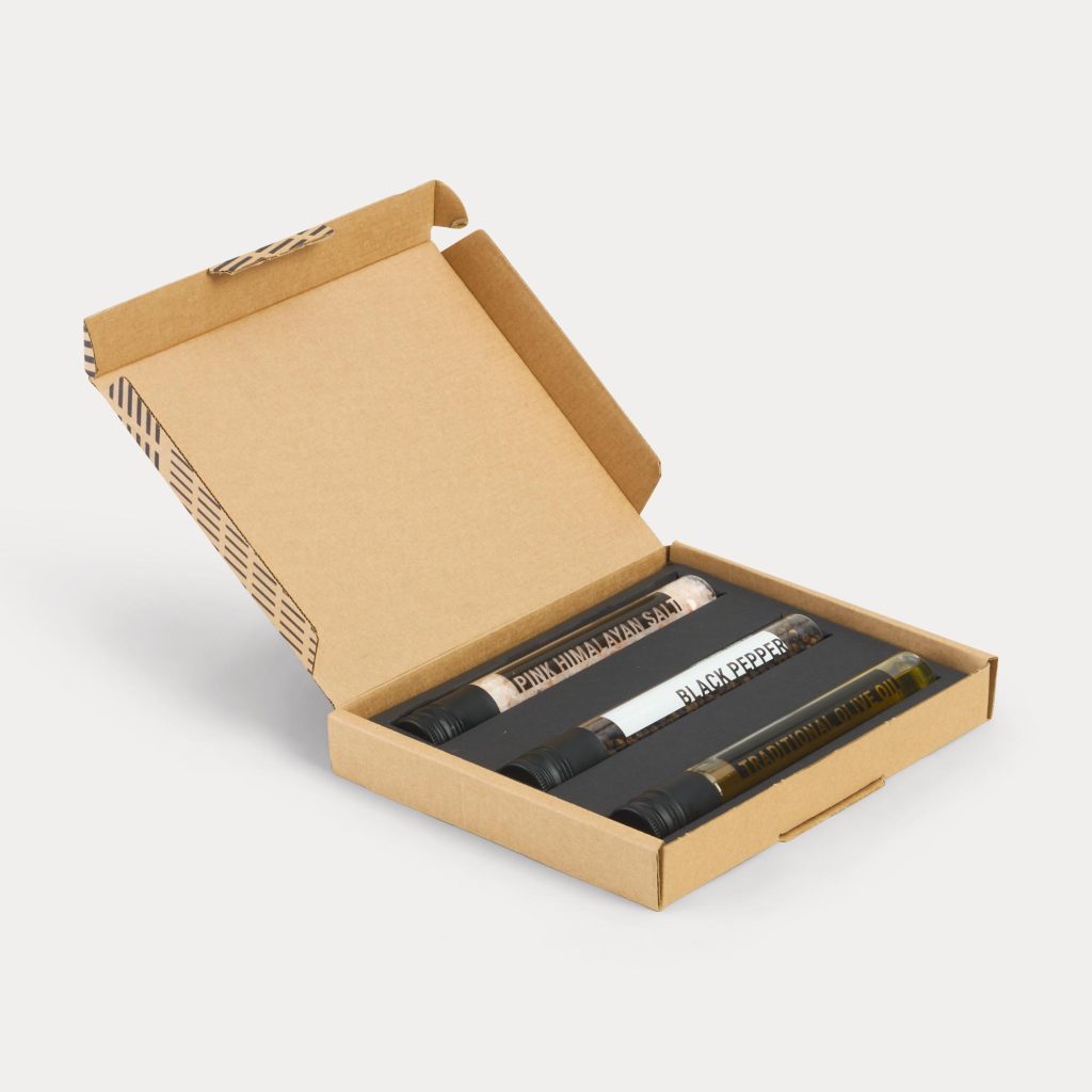 Impression de coffret cadeau avec tubes éprouvettes par thème professionnelle par BDX Print
