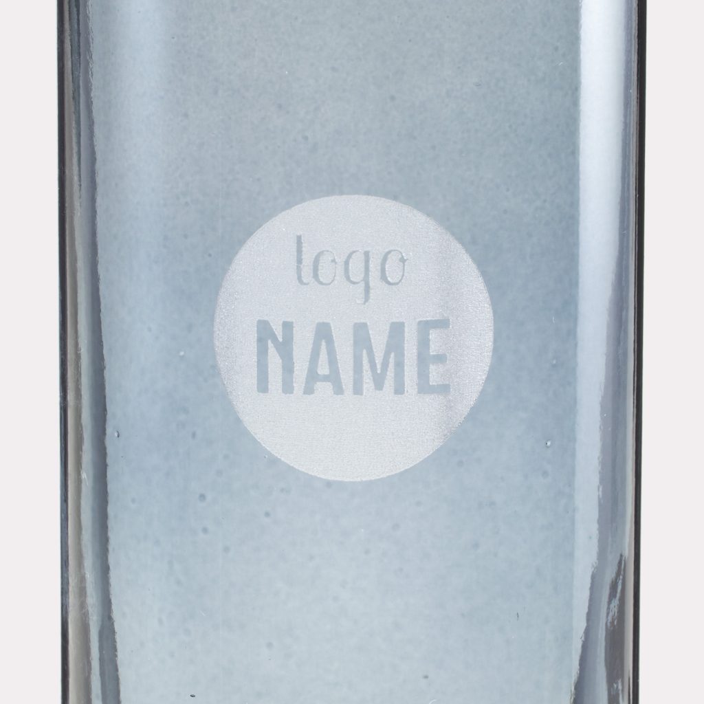 Impression de gourde en verre avec bouchon en pp professionnelle par BDX Print