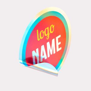 Exemple de holographic sticker imprimé en qualité professionnelle