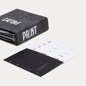 Exemple de lookbook print – catégorie finitions imprimé en qualité professionnelle