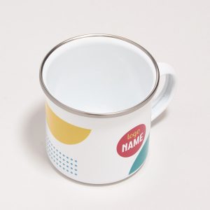 Exemple de mug émaillé imprimé en qualité professionnelle