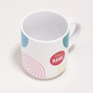 Exemple de mug empilable imprimé en qualité professionnelle