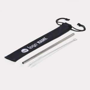 Exemple de paille réutilisable en inox imprimé en qualité professionnelle