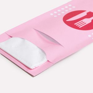 Exemple de pochette à couverts imprimé en qualité professionnelle