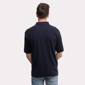 Exemple de polo russell classic polycotton imprimé en qualité professionnelle