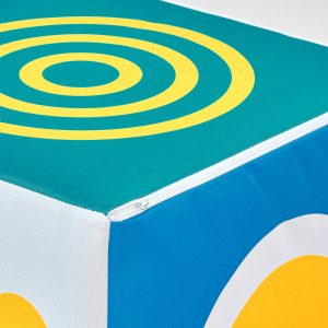 Exemple de pouf imprimé en qualité professionnelle