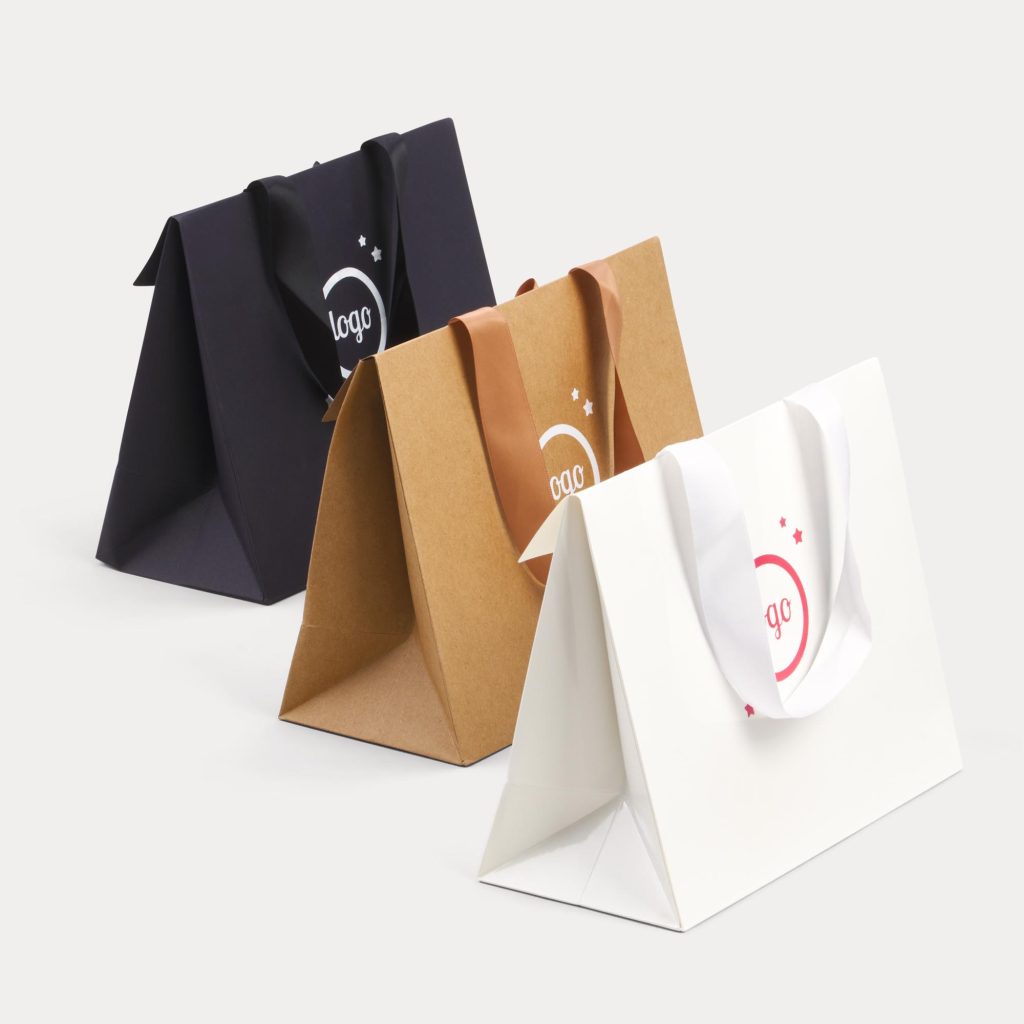 Impression de sac cadeaux en papier avec ruban professionnelle par BDX Print
