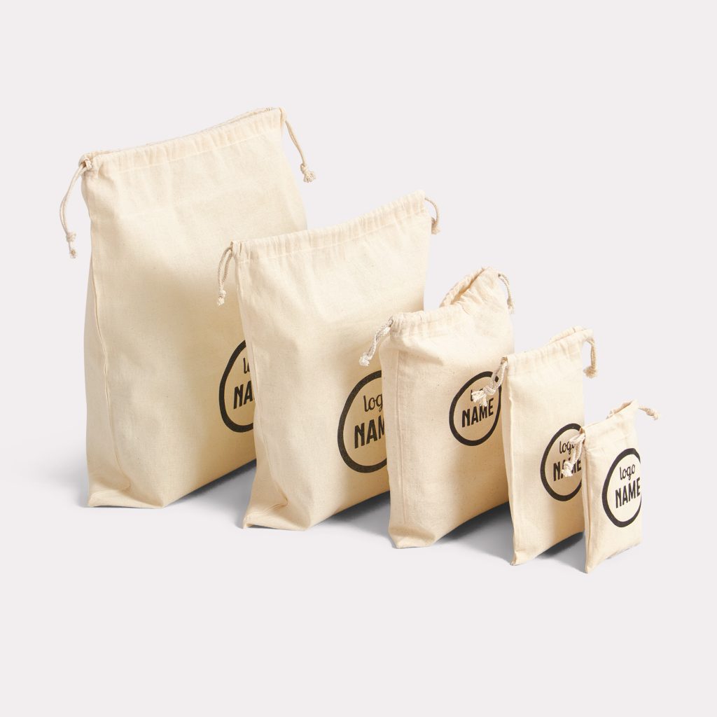 Impression de sac en coton avec cordons de serrage professionnelle par BDX Print
