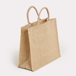 Exemple de sac en jute avec poche avant en toile imprimé en qualité professionnelle