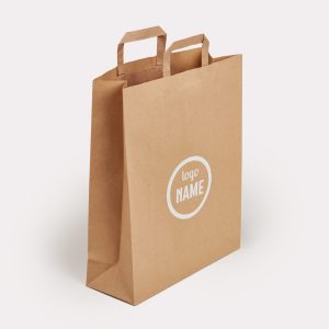 Exemple de sac en papier -anses plates- imprimé en qualité professionnelle