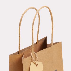 Exemple de sac luxe en papier avec fenêtre imprimé en qualité professionnelle