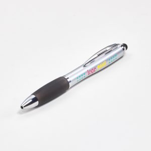 Exemple de stylo contour touch métal imprimé en qualité professionnelle