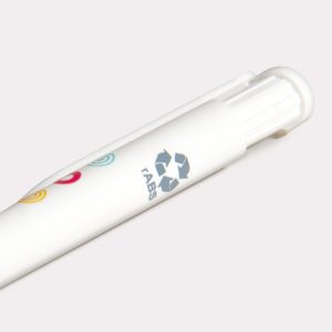 Exemple de stylo happy rpet imprimé en qualité professionnelle