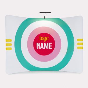 Exemple de totem en textile imprimé en qualité professionnelle