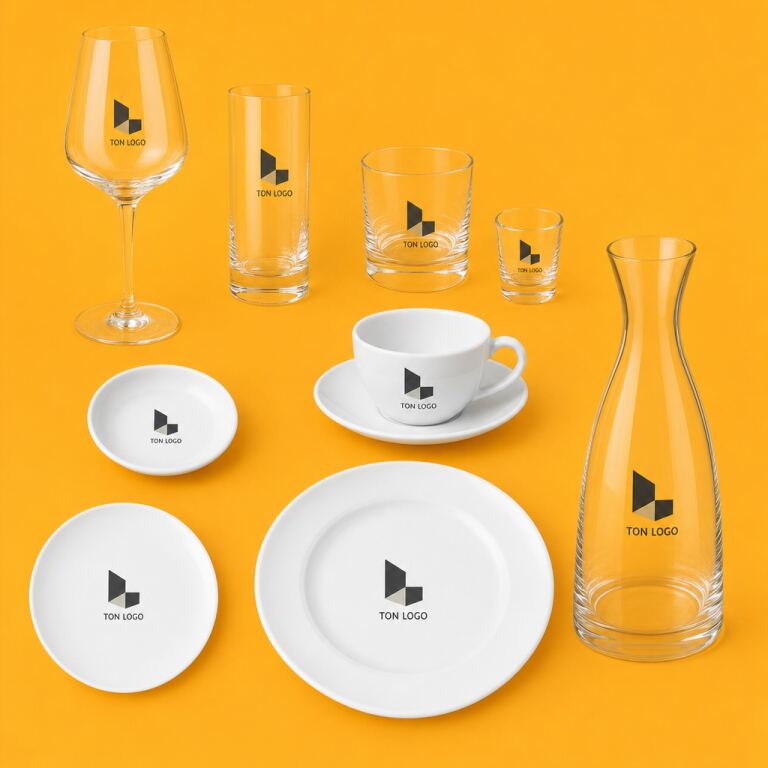 Verres et services de table — impression en ligne BDX Print
