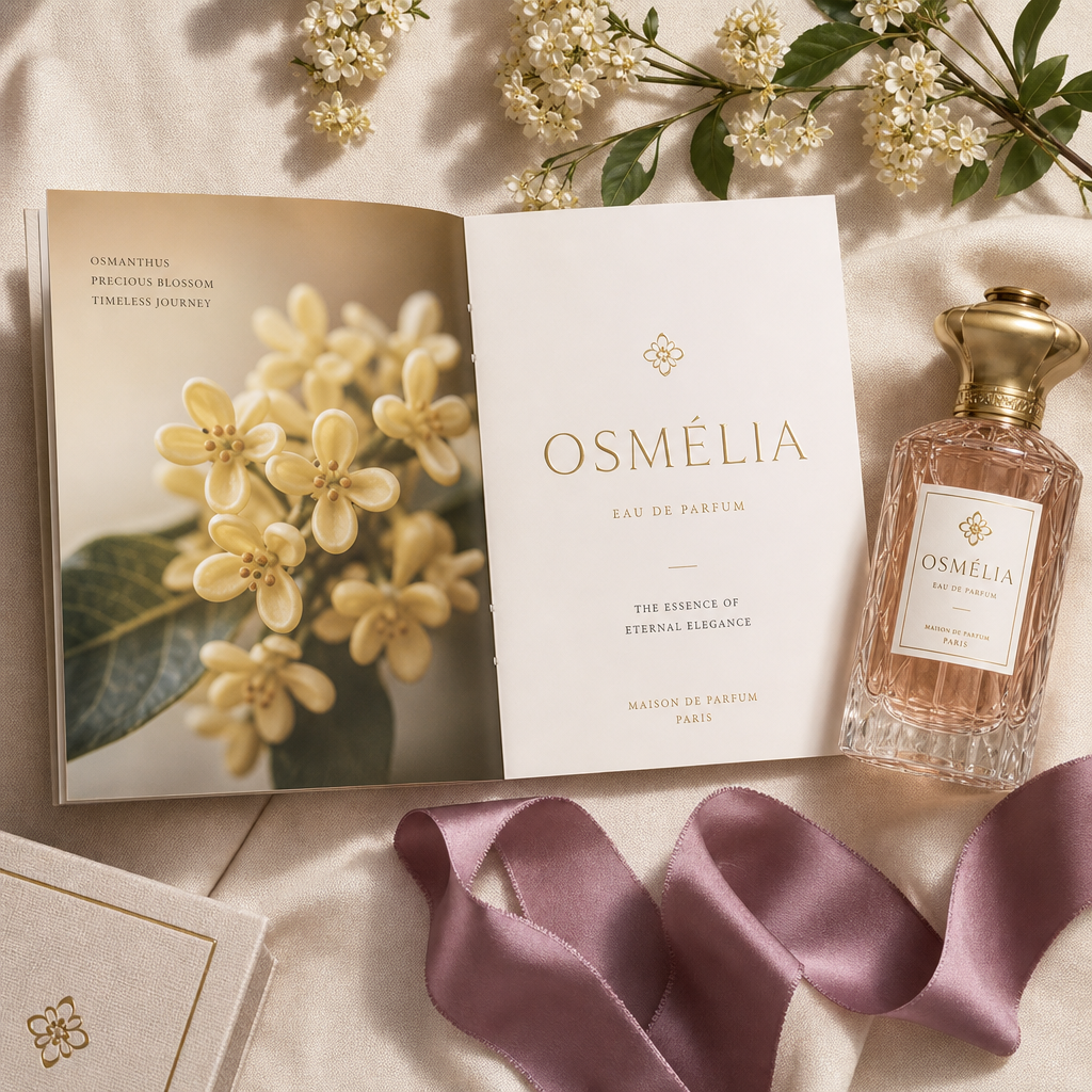 Brochure agrafée parfum