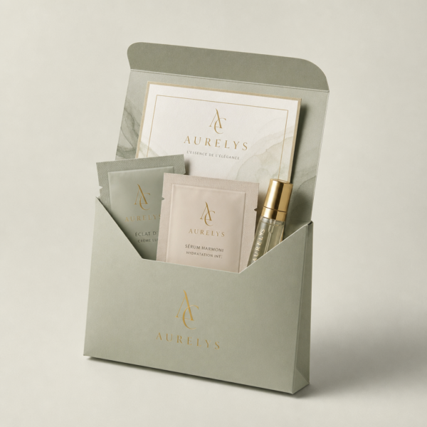 Enveloppe à soufflet pour échantillons parfum
