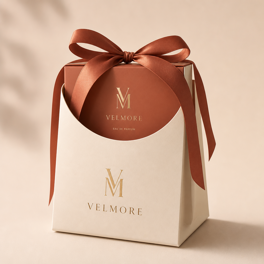 Sac cadeau à ruban pour coffret parfum