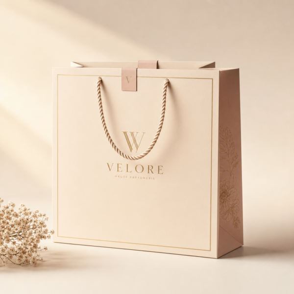 Sac papier luxe pour boutique de parfum
