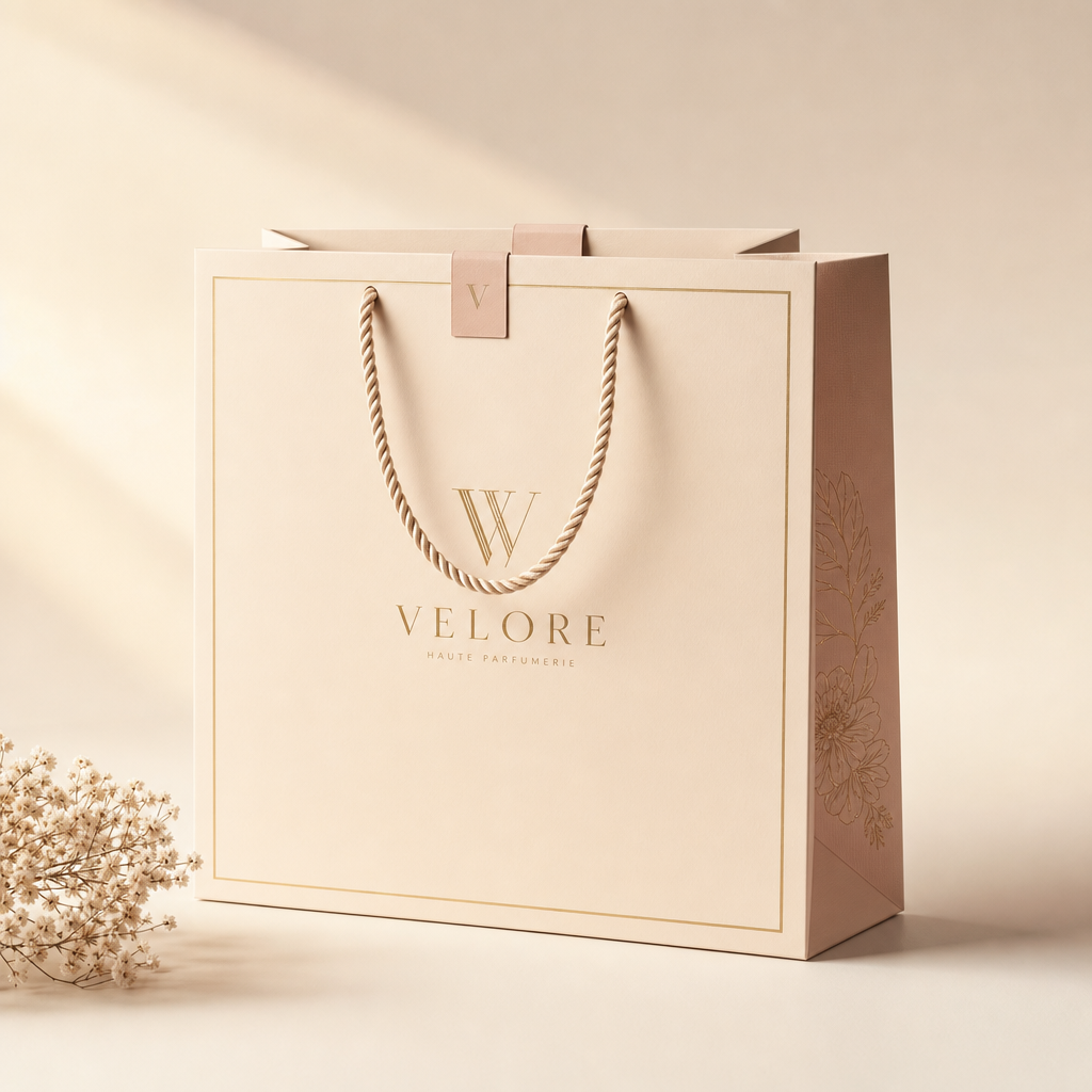 Sac papier luxe pour boutique de parfum