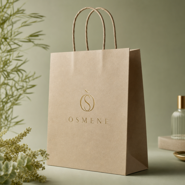 Sac papier luxe recyclé pour beauté