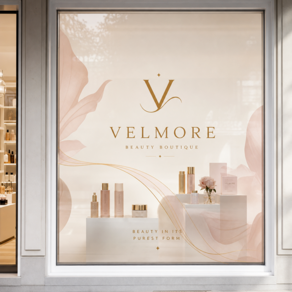 Sticker vitrine double-face beauté