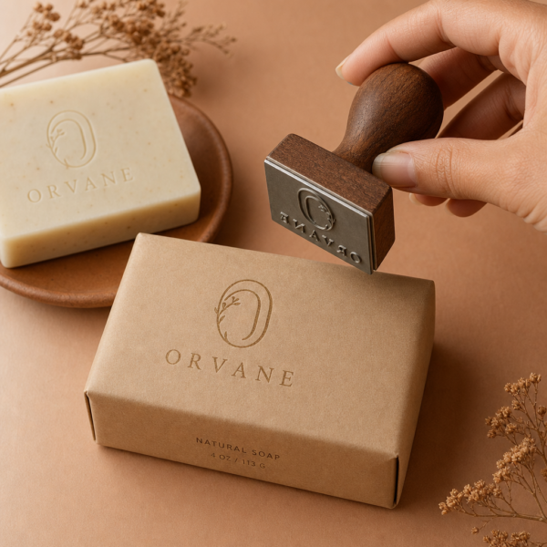 Tampon personnalisé pour savonnerie & marque beauté