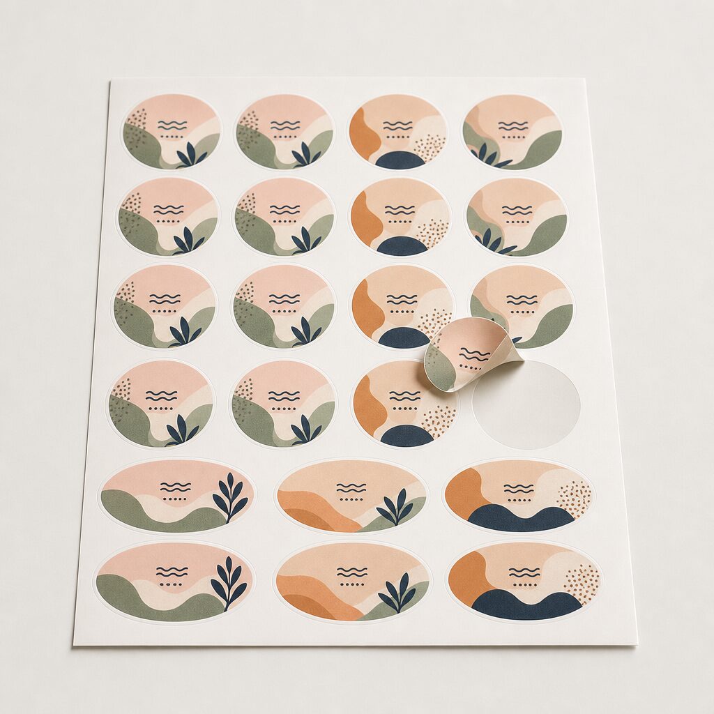 Stickers ronds en planche