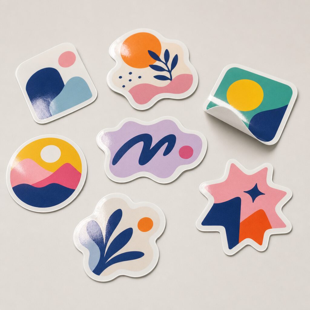 Stickers vinyle blanc brillant