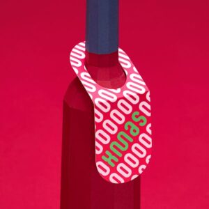 Collerette imprimée sur une bouteille