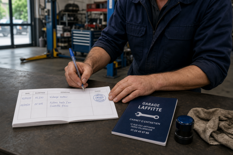Carnet d&rsquo;entretien personnalisé garage : garder le suivi chez vous