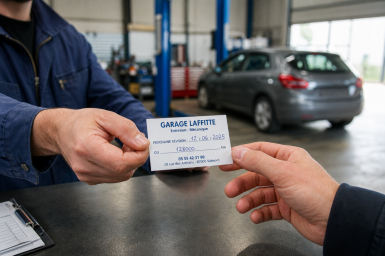 Carte de révision garage : la carte qui ramène le client au bon kilométrage