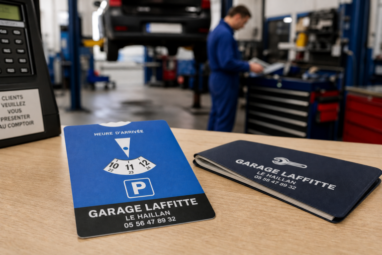 Disque de stationnement personnalisé garage : ce qui reste dans la boîte à gants