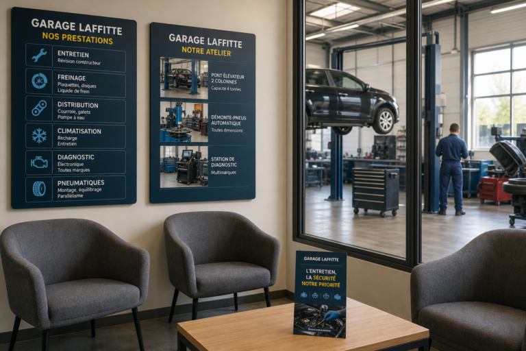 Espace attente client garage : vingt minutes assis pour expliquer votre métier