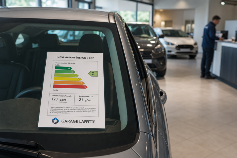 Étiquette énergie véhicule neuf : format, pose et responsabilités