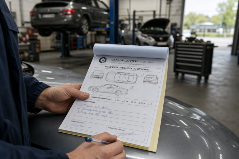 Fiche état des lieux véhicule garage : recevoir sans litige