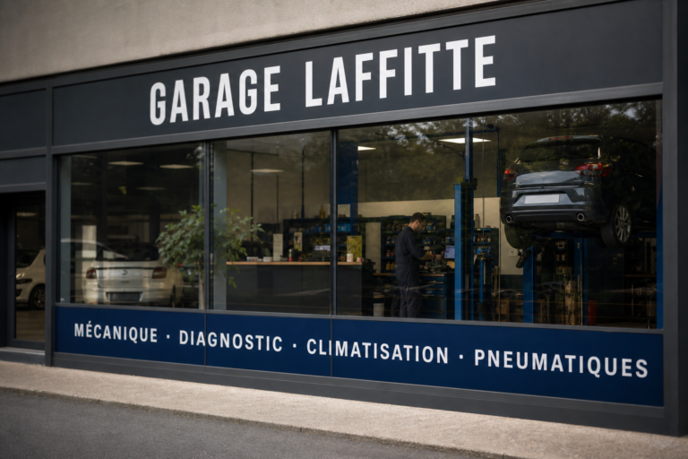 Habillage vitrine garage automobile : que montrer depuis la rue