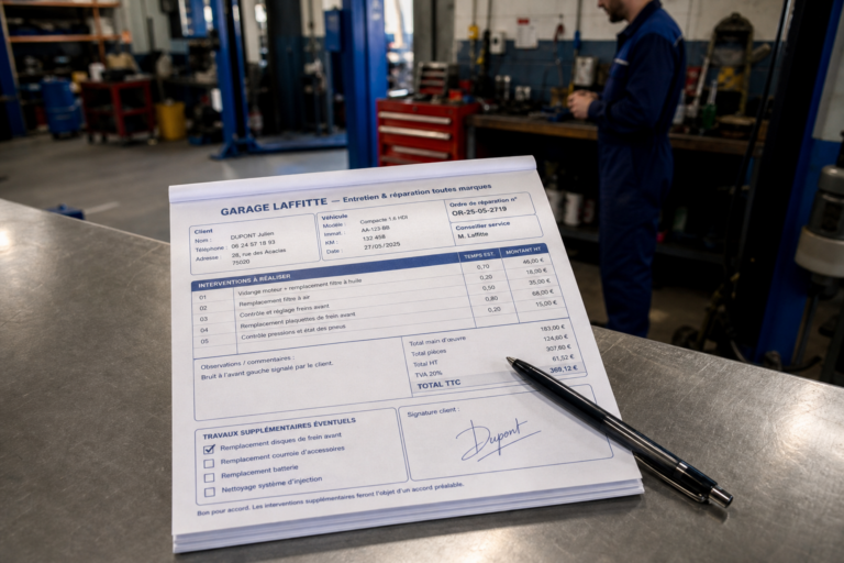 Restitution pièces remplacées garage : la tracer sans se prendre la tête